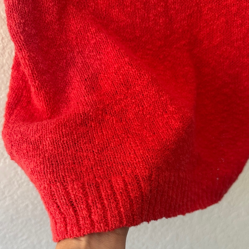 J. Crew Factory Vibrant Coral Pink Red Knit Tank Top VNeck NEW WITH TAGS NWT - Picture 4 of 7